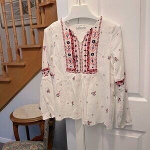 Abercrombie Cotton Blend White Tunic
